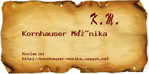 Kornhauser Mónika névjegykártya